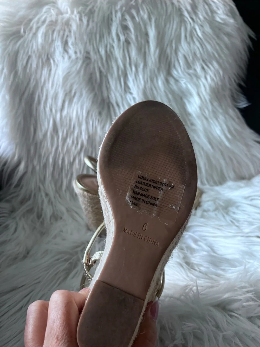 Steve Madden Gold Metallic Espadrille Wedge Sandals